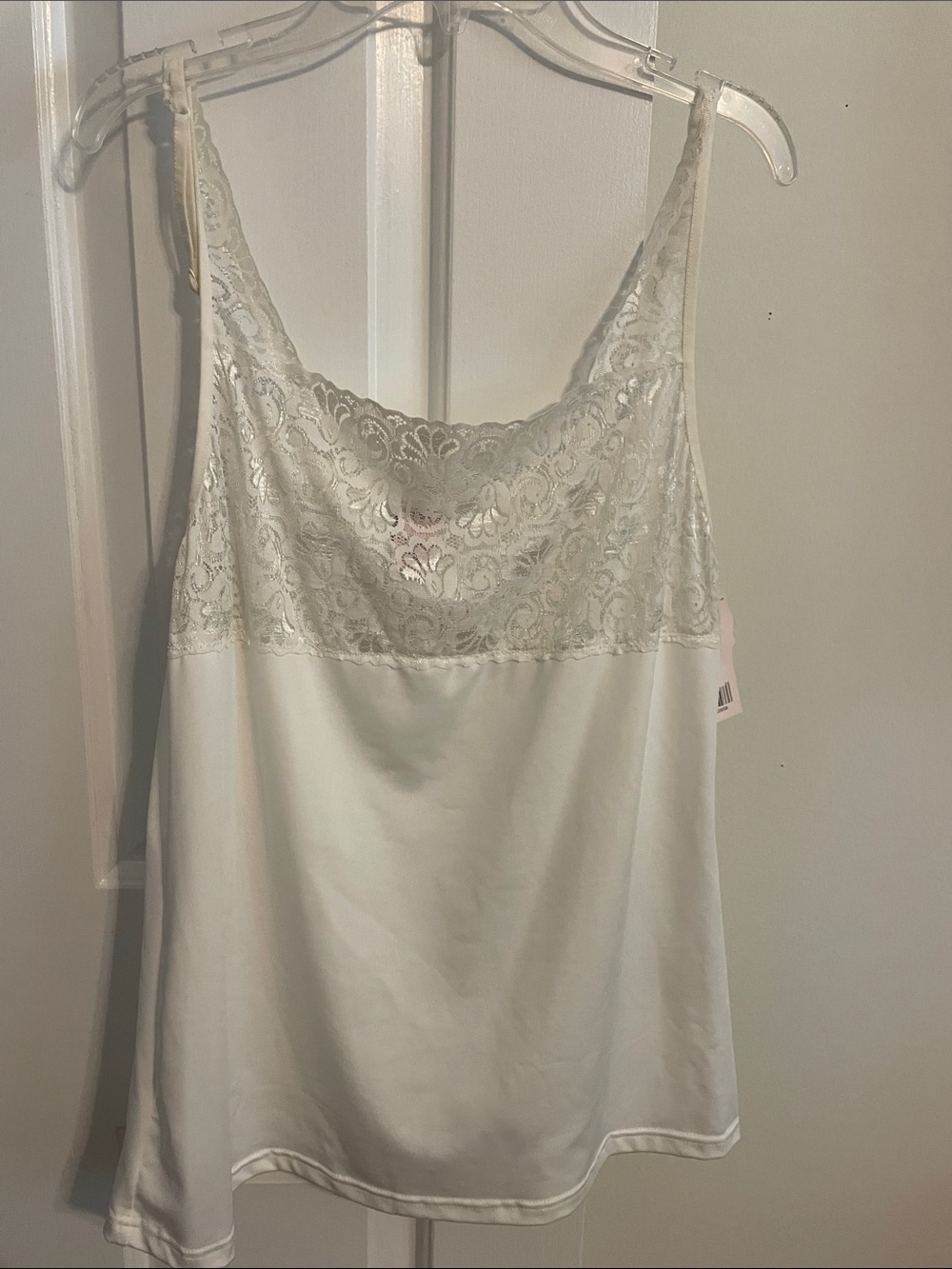 Cabernet White Lace Trim Slip Camisole